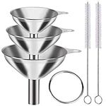 6Pcs Metal Stainless Steel Funnel, 