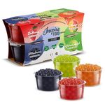 Inspire Food Bubble Tea Pearl Set - 4-Pack Popping Boba Fruit Pearls | Strawberry, Mango, Green Apple, Blueberry | Tapioca Pearls 100% Vegan and Gluten-Free, Without Artificial colorings, 100g Each