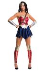 Rubie's Official DC Comics Warner Bros Dawn of Justice Wonder Woman Fancy Dress Costume, Red/Blue- UK 10-12