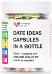 MESSAGE PILL CO. Date Ideas Capsules in a Bottle (50pcs) - Bridal Shower Gift and Registry Wedding Gifts. Anniversary, Dating, lyweds or Long Time Married Couples Gifts DATE50