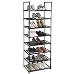 esonstyle 8 Tier Shoe Rack For 16-20 Pairs Tall Shoe Rack Versatile Shoe Shelf Organiser Narrow Shoe Rack Organizer