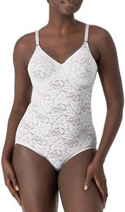 Bali Women's Shapewear Firm Control Lace 'N' Smooth Body Briefer, White, 34C