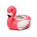 Doli Yearning Baby Bath Thermometer, Toddlers Floating Bath Toy, Bathtub Thermometer, at Celsius and Fahrenheit degree - Flamingo