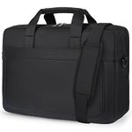 Laptop Bag 15.6 Inch Briefcase Waterproof Laptop Carrying Case for Men Women Computer Messenger Bag for Travel Business School, Black