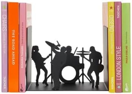 Balvi Serre-Livres The Band Couleur Noir Un Groupe de Musique sur Un Support pour Livres Métal