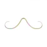 ZS 14G Mustache Septum Ring, 316L Stainless Steel Mustache Nose Ring Septum Piercing Jewelry, Septum Piercing Hanger Nose Ring Studs (Rainbow,14G)