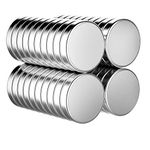 TRAYBRAY 40pcs 10 x 3mm Whiteboard Magnets Strong Round Magnets For Pin Board, Notice Board, Refrigerator, Picture Magnet