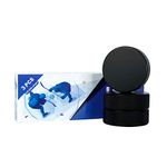 Golden Sport Ice Hockey Pucks, Official Regulation, for Practicing and Classic Training, Diameter 3", Thickness 1", 6oz, Black (3 PCS)