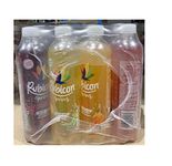 Rubicon Sparkling Spring Sugar Free with Low Calories Orange & Mango / Black Cherry Raspberry / Lemon & Lime / Strawberry & Kiwi Fruit Juice 500ml Variety Mutli Pack of 16