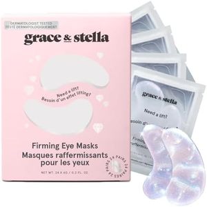grace and stella Eye Patches with Peptides & Rice Extract - Firming Under Eye Patches for Puffy Eyes - Iridescent Under Eye Mask for Dark Circles - Vegan, Cruelty-Free Eye Mask Skincare, 24 Pairs