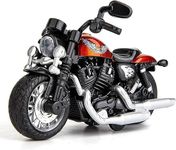 Alokik Enterprise Motorcycle Toy Pull Back Harley Motorcycle Toys Tiny Gift With Music Lighting Latte Motorcycles Toy For Kids Boys Age 3-8 Year Old Best Birthday Gift?Random Colour?