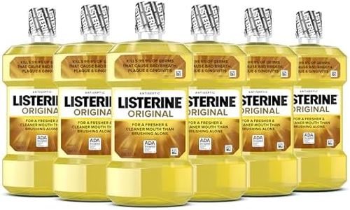 Listerine Original Oral Care Antiseptic Mouthwash with Germ-Killing Formula to Fight Bad Breath, Plaque and Gingivitis, 1.5 L(Pack of 6)