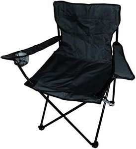 Mojawo Chaise pliante pour la pêche/le camping avec porte-gobelet et sac de transport Noir