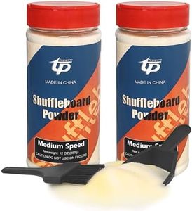 TORPSPORTS Shuffleboard Sand Wax High/Medium Speed Shuffleboard Powder Set, Shuffleboard Sand with Mini Brush Set (2 cans Meduim Speed)