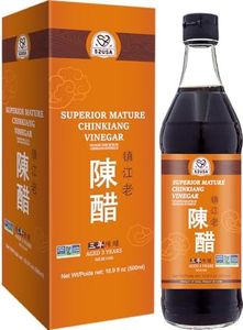 52USA Chinkiang Vinegar 16.9 fl oz (500ml), 3 Years Mature Aged Black Rice Vinegar, Chinese Black Vinegar, Zhenjiang Vinegar. Non-GMO Project Verified Vinegar