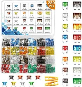 282Pcs-Car Fuses Assortment Kit,Blade-Type Automotive Fuses,Automotive Fuses-Standard & Mini & Low Profile Mini(2A/5A/7.5A/10A/15A/20A/25A/30A),Replacement Fuses for Car/RV/Truck/Motorcycle