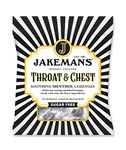 Jakemans Throat & Chest Sugar Free 50g - Pack of 12 - Soothing Menthol Sweets - Suitable for Vegetarians