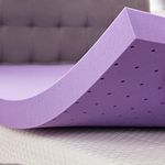 SINWEEK 3 Inch Gel Memory Foam Mattress Topper Ventilated Soft Mattress Pad, Bed Topper, CertiPUR-US Certified, King Size, Purple