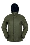 Mountain Warehouse Torrent Mens Waterproof Rain Jacket - Waterproof & Lightweight Raincoat with Taped Seams, Zipped Pockets - For Autumn Winter Travelling & Outdoors Green L