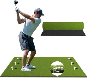RIKADE 5x4ft & 6x4ft Professional Golf Hitting Mat, Optional Dual-Turf or Integrated Ball Tray, 10mm/15mm Non-Slip EVA Base, Backyard Garage Golf Simulator Indoor Outdoor Practice Training Mat