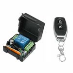 ROBOWAY 433Mhz Universal Wireless Remote Control with Fan/Water Motor/Door Lock-Unlock.. DC 12V 1CH RF Relay Receiver Module with RF Remote Control Switch (1 Remote and 1 Receiver)