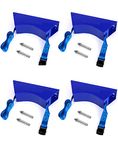 QWORK Cylinder Wall Mount Bracket, 4 Pack 4"-12" Cylinder Bracket Tank Bracket with Screw for 1 Cylinder (Small)