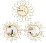 3 Pack Metal Mirrors for Wall Sunbu