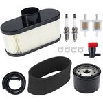 Donkivvy Air Filter Oil Filter with Tune Up Kit for Kawasaki FR651V FR691V FR730V FS481V Lawn Mower 4-Stroke Engine, Replace 11013-0752 11013-7047 11013-0726