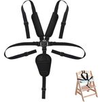 HKYLRAT Universal 5 Point High Chair Straps,Adjustable Baby Safety Harness Strapswith Shoulder Pads and Guarding Pad for Pushchair/Stroller/Pram/Buggy