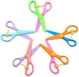 Scenty Toddler Scissors Safety Scissors Plastic Scissors for Kids Art Craft Supplies, 6 Pack (PAPER SCISSOR)