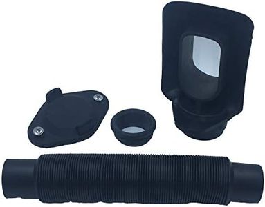 EarthMinded - Aquabarrel DIY, FlexiFit Downspout Diverter Group for 2x3, 3x4 and Round Downspouts - Connects Your Rain Barrel to The Downspout - No Drill Bits (Black, 3" x 4")