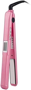 Hair Care Ultrasonic Infrared Hair Straightener with LCD Display, Cold Flat Iron Hair Treament Styler, Recovers Damaged Hair, Infrared Hair Straightener Ceramic Flat Iron, Dual Volatge (Pink)