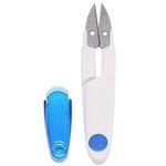 2 Pcs of Plastic Handle & Safety Cover Sewing Scissors Clothes Thread Embroidery Cross-Stitch Craft Clipper Cutter Tailor Nippers, Sewing Snip Thread Cutter Scissors