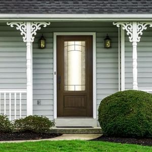Weichen Solid French Doors Exterior 36 x 80 in Entry Doors Wood Dutch Door with Frosted Glass Pantry Doors Brown Fiberglass Slab Kitchen Lite Front Door with Hardware Kit