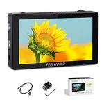 FEELWORLD LUT5 5.5 Inch Ultra High Bright 3000nit Touch Screen DSLR Camera Field Monitor with F970 External Power and Install Kit 4K HDMI Input Output 1920X1080 IPS Panel