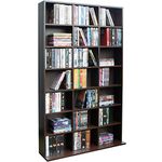 WATSONS PIGEON HOLE - 588 CD / 378 DVD Blu-ray Media Storage Shelf Unit - Dark Oak