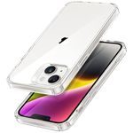 ESR for iPhone 14 Plus Case, Krystec Clear Case Compatible with iPhone 14 Plus Case, Ultra-Yellowing Resistant Phone Cover, Shockproof Military-Grade Protection, Polycarbonate Buttons, Transparent