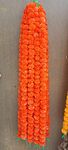 Amroha Crafts Orange Marigold Garland for Indian/American Wedding Party Mantle Decoration, Faux Garlands for Diwali, House Warming Decoration, Spring Bush Floral for DIY Backdrops!