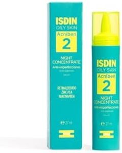 ISDIN Acniben Night Concentrate Anti-imperfezioni, Siero quotidiano viso per pelle grassa o a tendenza acneica, 50ml