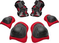 Kids/Youth Knee Pads Elbow Pads Wrist Guards 3 in 1 Protective Gear Set for Child Roller Skates, Cycling, Inline Skating, Scooter Skateboard, BMX Bike, Riding, and Multiple Outdoor Sports