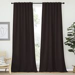 W52 x L95, Toffee Brown : Window Curtains Blackout Drapery Panels - (Toffee Brown Color) 52 Inch x 95 Inch, 2 Packs, Blackout Drapes/Curtains for Theater by Nicetown