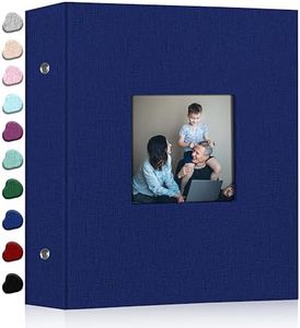 Ejblfe Photo Album 4x6,Linen Cover Slide-in Photo Album Book Can Holds 600 4x6 Photos with 60 Black Sheets for Family,Wedding,Baby and Holiday Pictures (Dark blue)