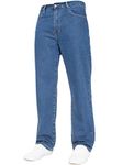 New Mens Straight Leg Basic Heavy Work Jeans Denim Pants All Waist Big Sizes 40W X 30L Stone Wash