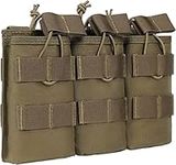 OneTigris Tactical Magazine Pouch, MOLLE Triple Mag Pouches for M4 M16 Pmag G36 .223REM Stanag Lancer L5 FAB Ultimag Hexmag HX, DD07