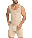 DoLoveY Mens Compression Bodysuit Zipper Sauna Vest Full Body Slimming Shaper Tummy Control