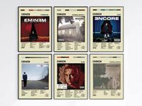 Rap star Superstar Music Album Cover Poster Print Poster Room Aesthetic Set of 6 Dorm Decor 8x10 inch Unframed