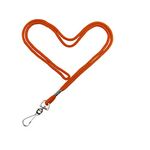 HOSL 100 Pack Economy Orange Badge Lanyards Business Card Lanyards ID Card Lanyards Employee Lanyards Students Lanyards Round 36" with Swivel Hook