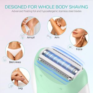 VOGOE 4-in-1 Epilator for Women – Green Hair Removal Device