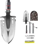 LONLEEYU Tactical Survival Shovel, 180 Degree Folding Multifunctional Portable Camping Shovel, Unbreakable Military Spade Survival Gear and Equipment for Backpacking, Hiking, Trenching, Car Emergency