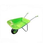 New Child Kids Metal Wheelbarrow - Green/Silver - Toy, Play, Farm, Gardening